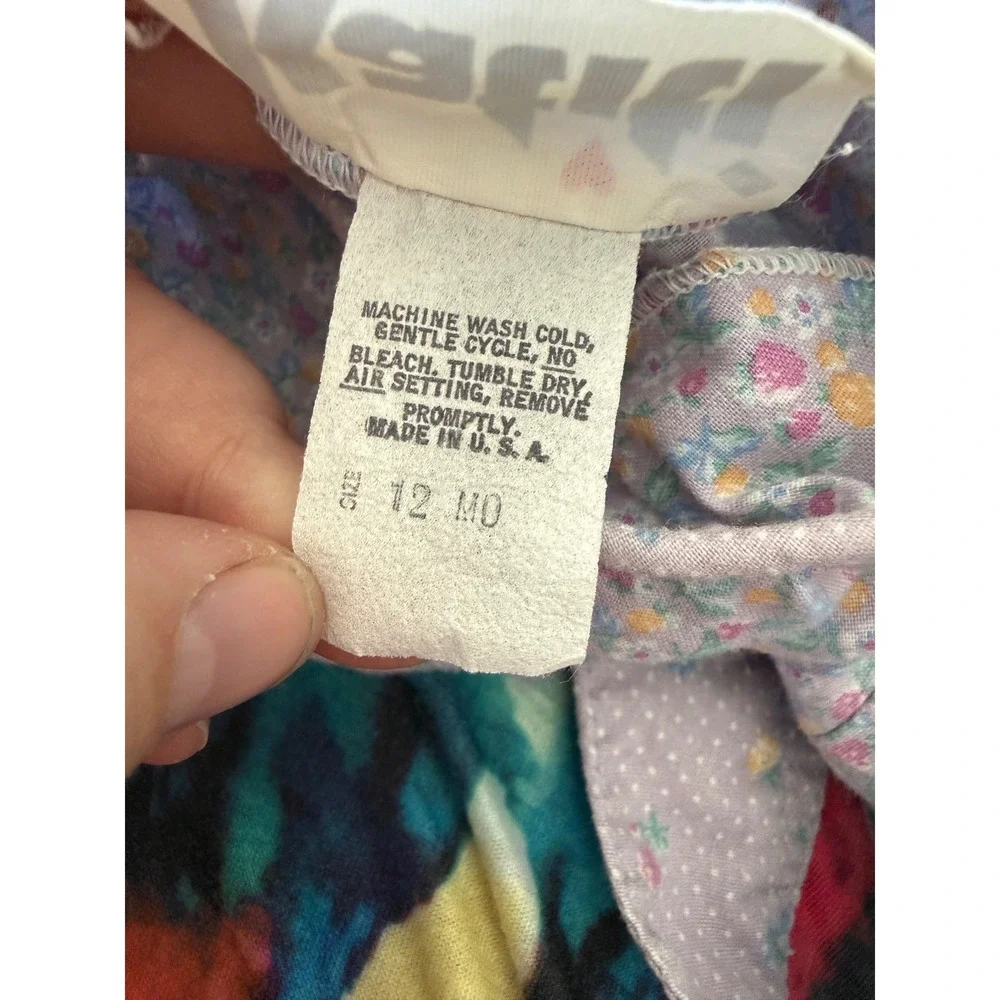Vintage 80s/90s‎ Katiti purple floral two piece infant outfit